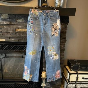 Womens Pilcro for Anthropologie flare Hippie Jeans Size 28 BNWT Retail $198